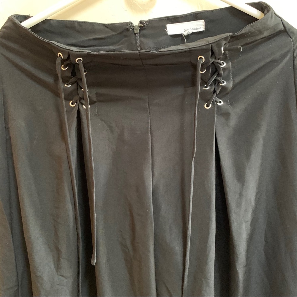 June & Hudson Size Medium Tassel Lace up Palooza Pants Black